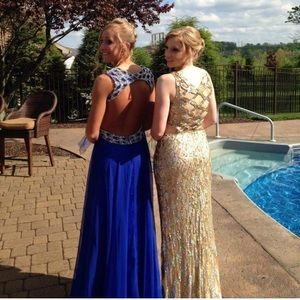 Gold prom dress